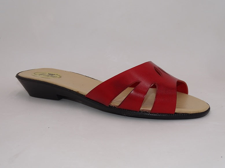 Red Slip-on sandal