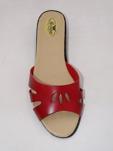 Red Slip-on sandal